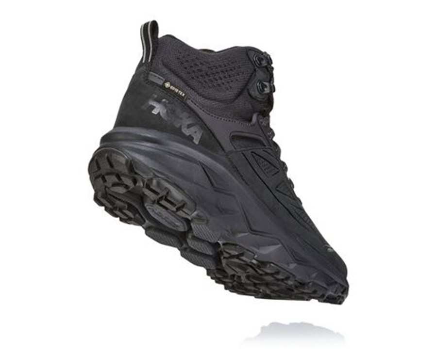 Hoka One One Hiking Boots Mens Black - Challenger Mid GORE-TEX - 25694HNME